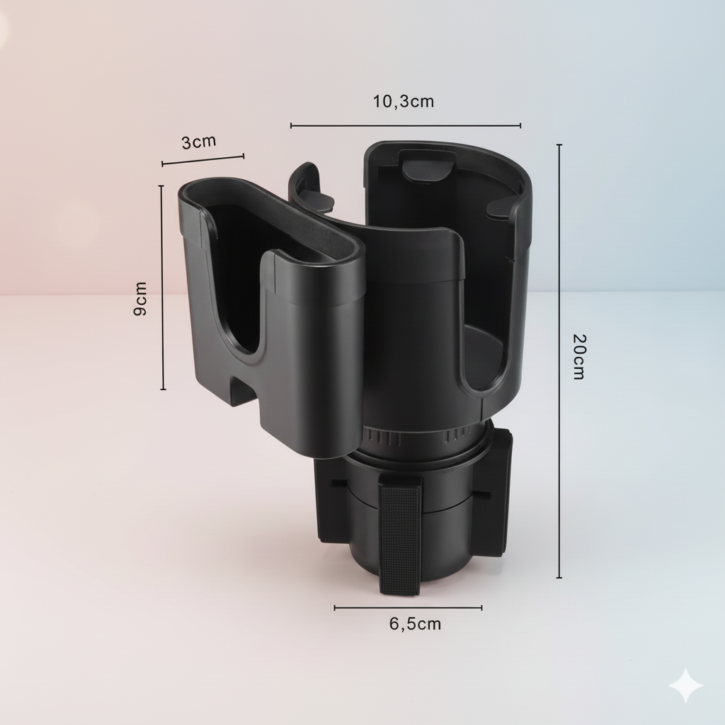 Expandí tu portavasos y lleva tu mate, termo o taza. + holder para el celular.